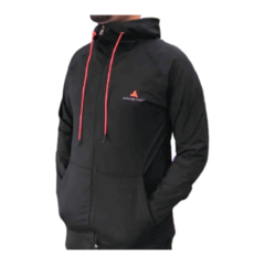 Campera Deportiva Capucha Negro + Guante Fitness Universal Adulto en internet