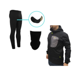 Combo Biker! Calza Larga Badana + Campera Lluvia + Cuello Térmico