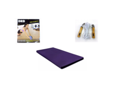 Combo Gym!!! Colchoneta + Rueda Abdominal + Soga Madera