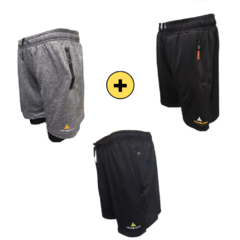 Combo deportivo!short con calza g+bermuda+short ng