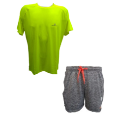 Combo runner!remera dry fit am+short bolsillos gs - comprar online