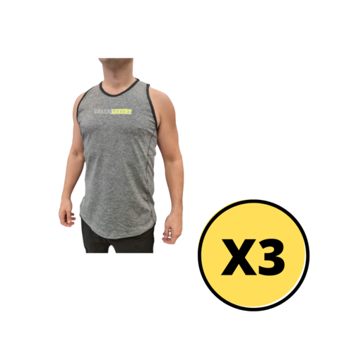 Musculosa Deportiva Hombre Lycra Gs X 3 Unidades -muscur4
