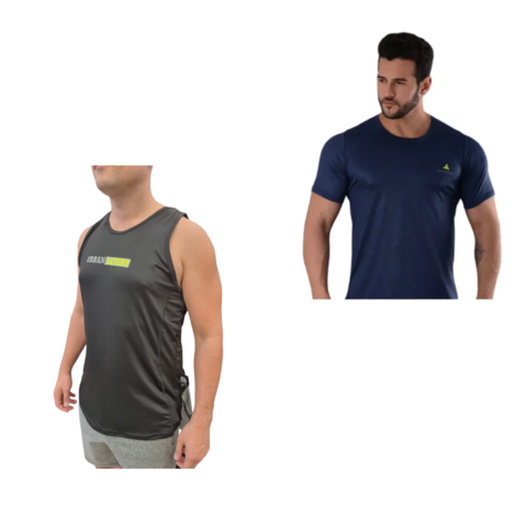 Musculosa Deportiva Hombre Ng Muscur4 +remera Hombre Azul