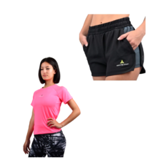 Conjunto! Remera Lycra Mujer Fu + Short microfibra mujer ng