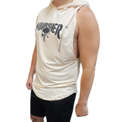 Musculosa Deportiva Hombre Punisher Crudo + Short Con Calza Negro Shlybccmicro - comprar online