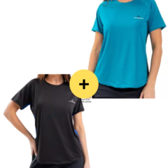 Remera Mujer DRY FIT Negro + Remera DRY FIT TUR