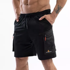 Musculosa Deportiva NEGRO MuscuR5 + Short Cargo Hombre NEGRO Shcargo en internet