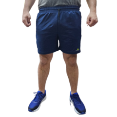 Imagen de Short de Lycra Hombre Shlyb Azul + Remera Deportiva Rmdf Negro