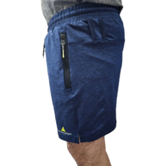 Short de Lycra Hombre Shlyb Azul + Remera Deportiva Rmdf Negro en internet