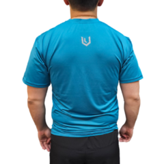 Remera Deportiva Hombre Rehodry Turquesa + Pantalon Lycra Plycc Negro