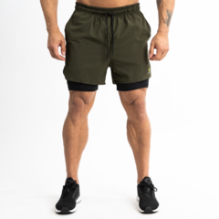Short con calza y bolsillos deportivo hombre VERDE- shlybccmicro en internet