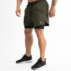 Short con calza y bolsillos deportivo hombre VERDE- shlybccmicro - comprar online