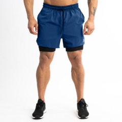 Short con calza y bolsillos deportivo hombre AZUL- shlybccmicro en internet