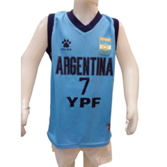 Conjunto Camiseta y Short de Basquet ARGENTINA talle Niño!! - MESNBNON en internet