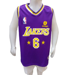 Camiseta Deportiva de Basquet LAKERS VIOLETA talle Niño!! - MESN