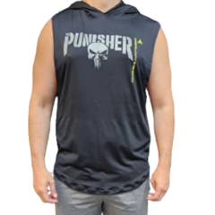 Musculosa Deportiva Hombre Punisher + Short Con Calza Negro Shlybccmicro - comprar online