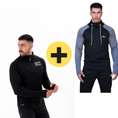 Combo Running Hombre! Buzo Lycra + Buzo Pu