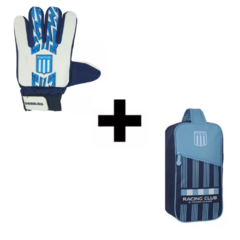 COMBO FUTBOL BOTINERO + GUANTE OFICIAL RACING