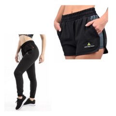 Pantalon Deportivo Microfibra Dama Pmicroluxd + Short Con Calza Shdamacc