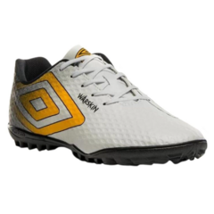 Botines Umbro Adulto WARSKIN Blanco/Amarillo - 1189887 + MEDIAS!! - comprar online