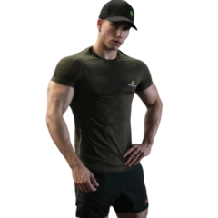 Remera Deportiva Hombre Dry Fit RMDF + Short Lycra Negro Shlyb - comprar online