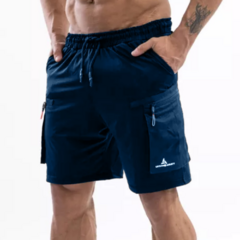 Combo X 2! Short Deportivo Cargo Hombre Shcargo Azul y Gris - comprar online