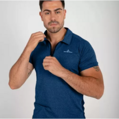 Chomba Deportiva Azul Hombre Urban Luxury + Short Microfibra Shmicro Negro - comprar online