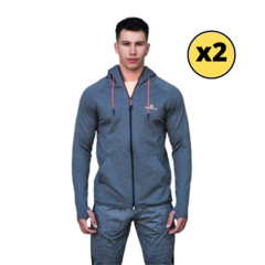 Campera Deportiva Lycra Hombre X2 Unidades- CALYU GS