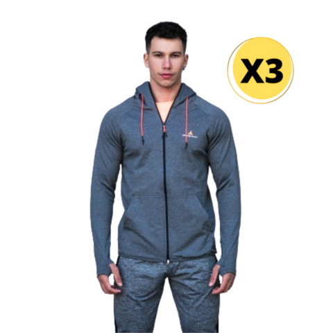 Campera Deportiva Lycra Hombre X3 Unidades- CALYU GS