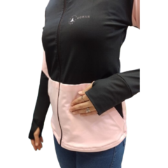 Campera Lycra Deportiva Mujer Calyud2 Rosa + Pantalón Microfibra Pmicroluxd Negro - tienda online