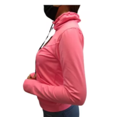 Buzo Mujer Fucsia Bumu + Campera Lycra Negra Calyud - comprar online