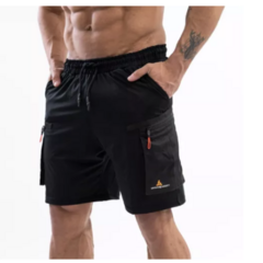 Imagen de Remera Hombre Azulfr Rehodry+ Short Cargo Bolsillos Negro