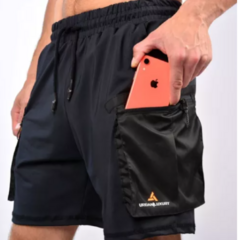 Musculosa Deportiva Negro Muscuproye + Short Cargo Hombre Ng - tienda online