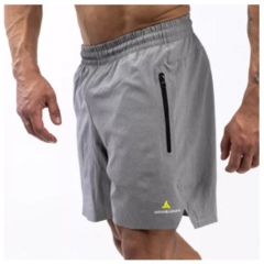 Bermuda De Lycra Hombre + Short Microfibra Shmicro Gris