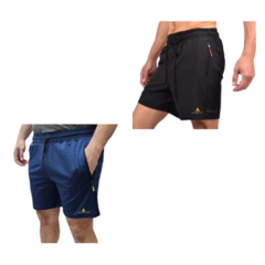 Short Lycra Hombre Shlyb Azul + Short Microfibra Shmicro Negro