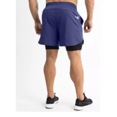 Imagen de Combo Running Hombre! 2 Shorts Con Calza (vd Y Az)