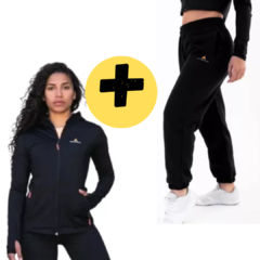 Combo Dama! Campera Negra + Pantalón Algodón