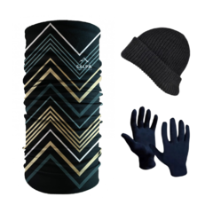 Combo Invierno! Cuello Multiuso High + Gorro de Lana + Guantes