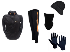 Conjunto deportivo hombre+gorro+cuello y guantes térmicos