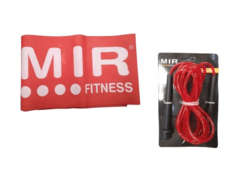 Combo gym Mir!! tiraband abierta roja + soga cuerda