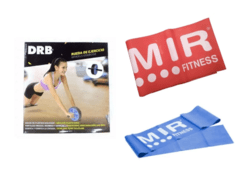 Combo gym!! rueda abdominal + 2 tiraband abiertas (med/alt)