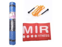 Combo gym!! mat de yoga + soga + tiraband abierta (med)