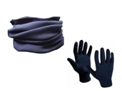 Combo térmico!! cuello térmico az + guantes térmicos