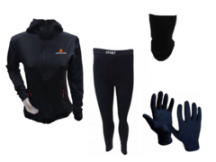 Combo invierno mujer!!Campera deportiva+calza térmica+guantes y cuello