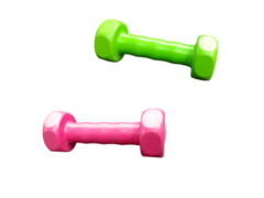 Combo gym!! 2 mancuernas plasticas de 1 kg c/u-color surtido