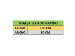 Toalla micro fibra secado rapido (gs) - toamicro - PASION AL DEPORTE