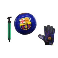 Combo barcelona! pelota n5+guantes+inflador penalty