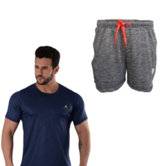 Combo deportivo!! remera dry fit az+short bolsillos gs