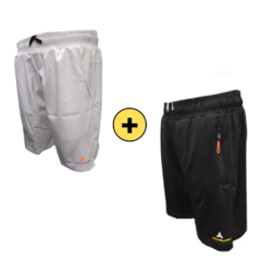 Combo 2 bermudas!microfibra bl+bermuda lycra bolsillos