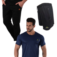 Combo triple! pantalon chupin deportivo+remera dry fit+short